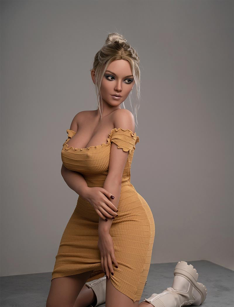 148cm/58in & 157cm/62in & 163cm/64in TPE Realistic Sex Doll with Tan Skin, Jelly Breast & Standable – New Light Wheat Blonde Collection (3 Size Options)